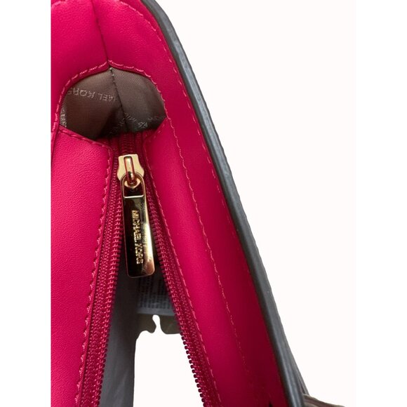 Michael Kors red women’s leather handbag purse clutch medium new SKU 4424 - Picture 8 of 16